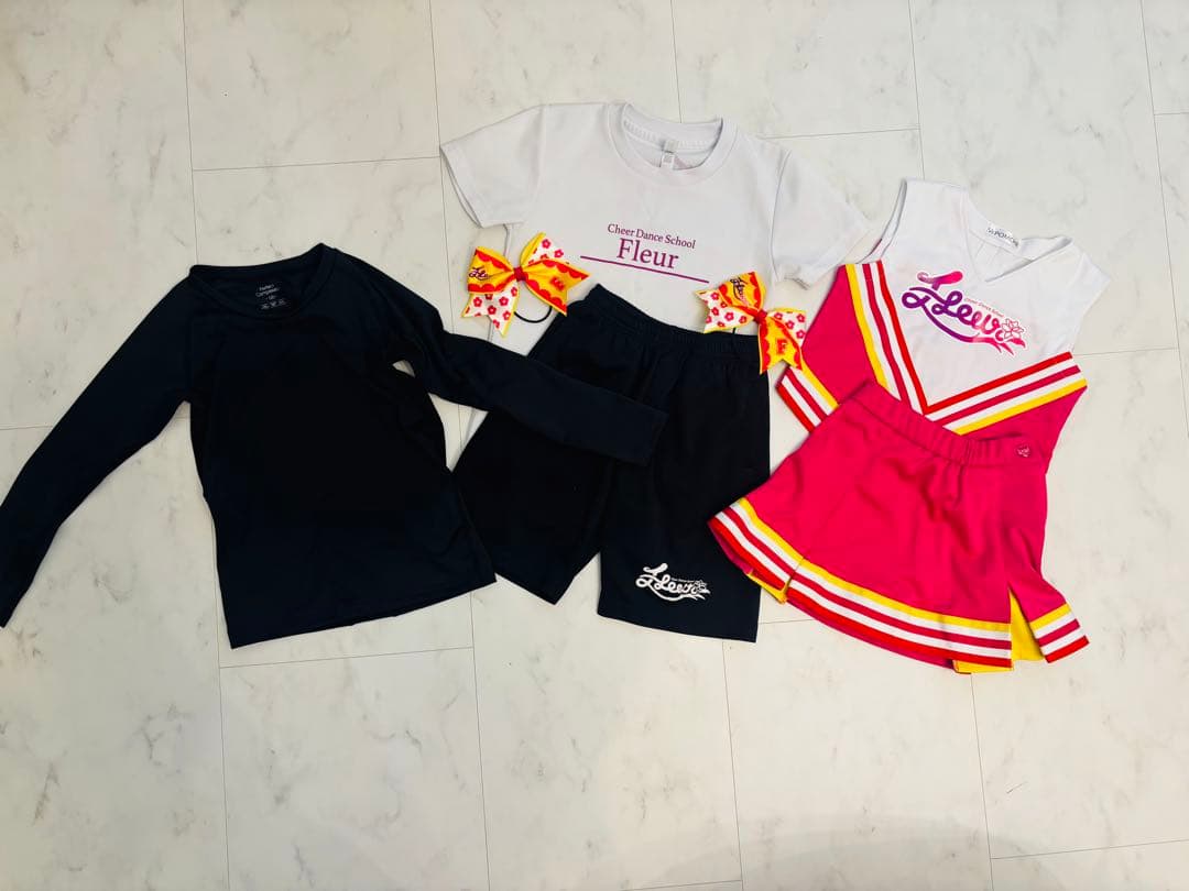 フルール・チアダンス7点セット チアダンススクールフルール💐 ○下諏訪スクール 三角八丁にチアダンス
