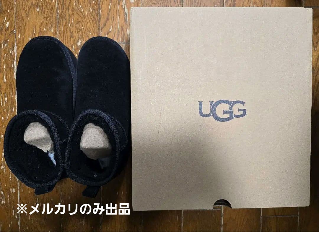 【みわ】UGG W クラシックウルトラミニプラットフォーム 厚底【黒】