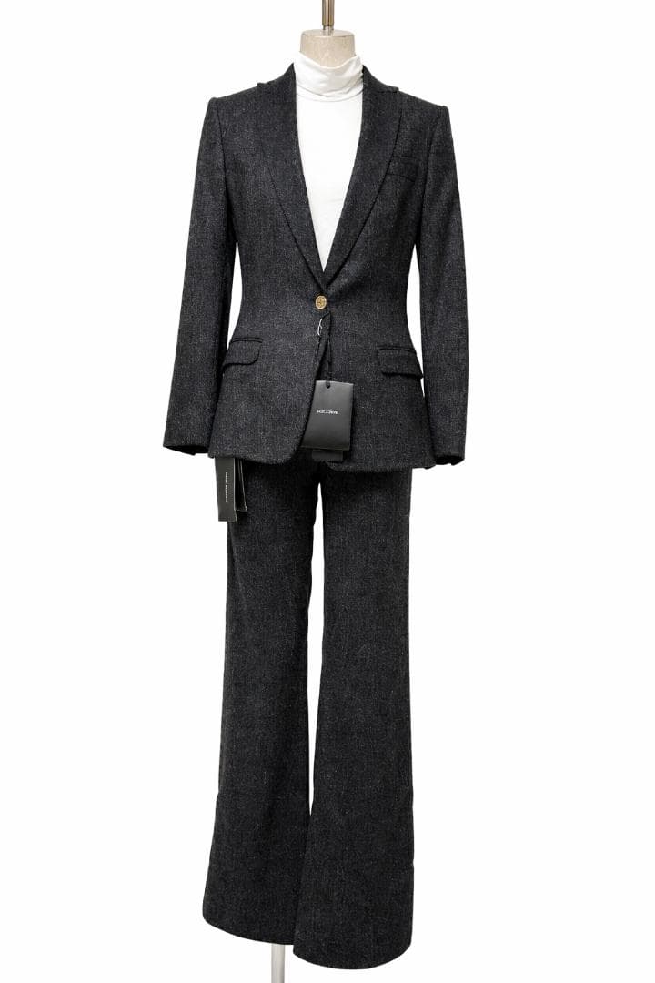 新品タグ付き DOLCE&GABBANA パンツスーツ セットアップ グレー ⑮