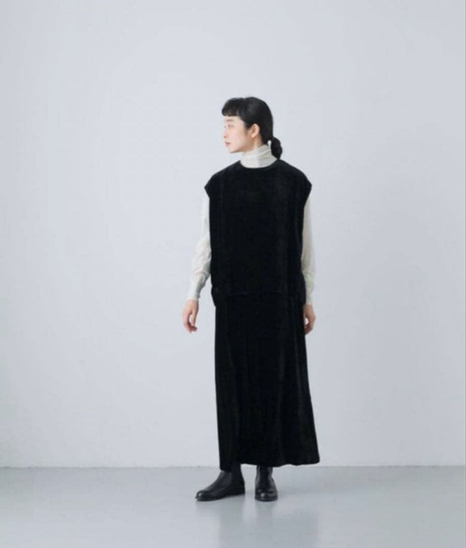 かぐれ レーヨンシルクベルベットスカート BLACK 未使用　現行品