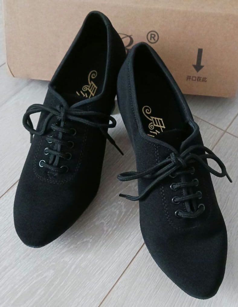 新品社交ダンスティーチャーズシューズ布22.5