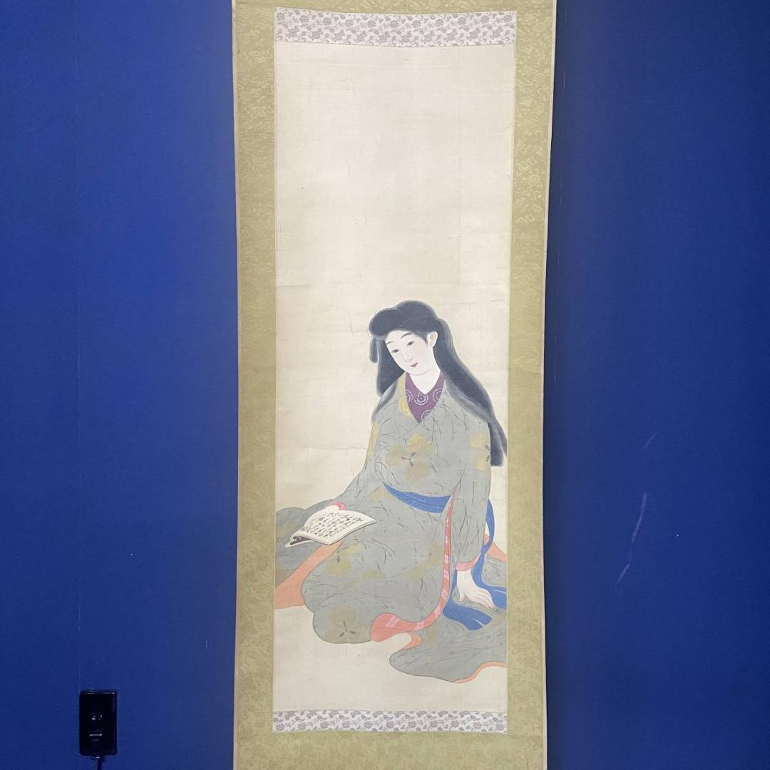 不詳/作者不詳/美人画/人物/布袋屋掛軸A-289 - メルカリ
