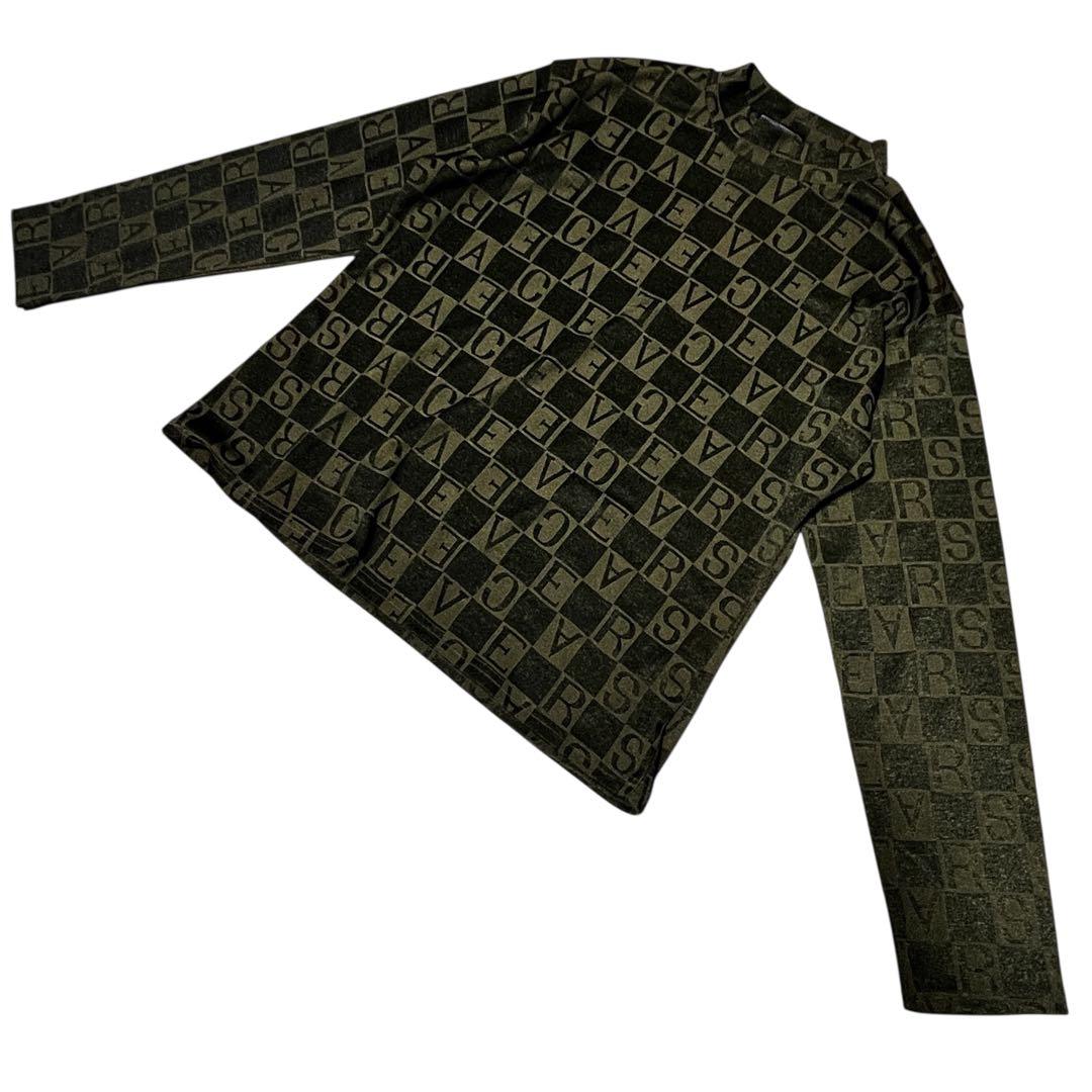 VERSACE/ヴェルサーチ/ヴェルサーチェ/ロゴグリッド長袖シャツ