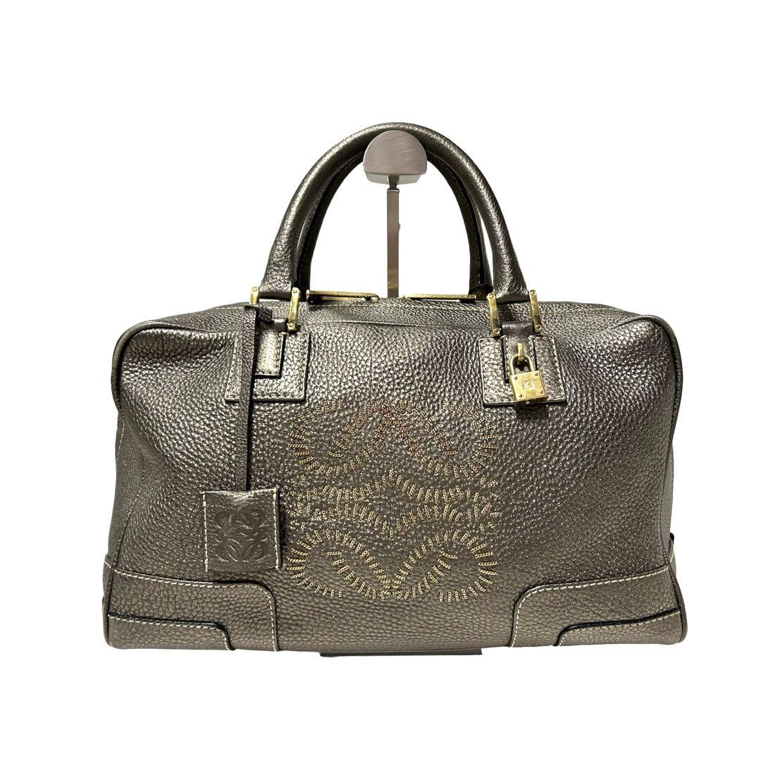【LOEWE】ロエベ アマソナ 36 ブロンズ 刺繍ロゴ アナグラム