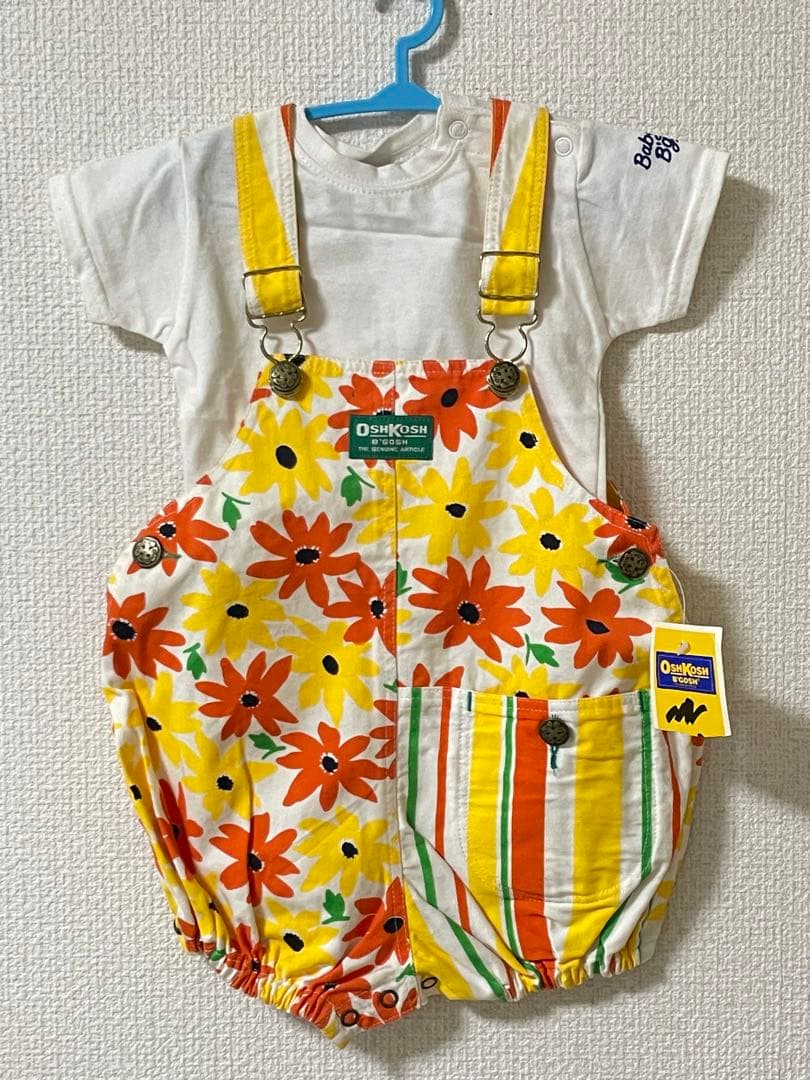 オシュコシュ　セットアップ　ショートオール　シャツ　80〜90 海外製