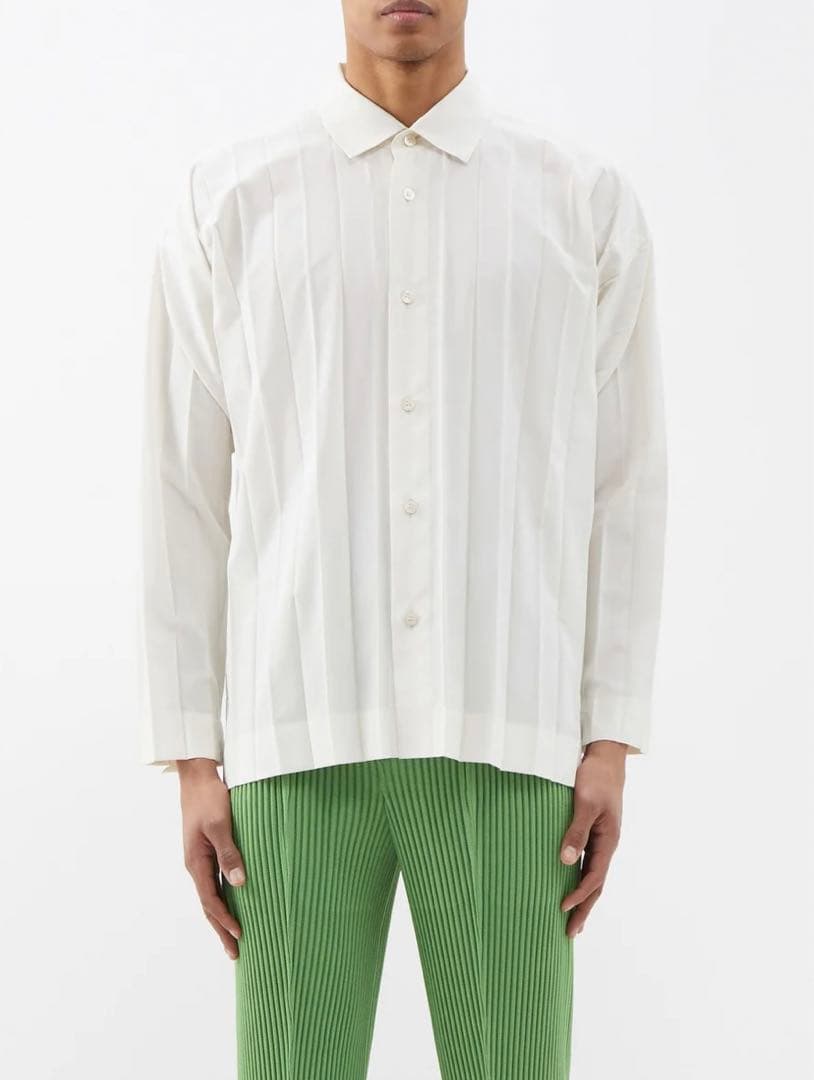 HOMME PLISSE ISSEY MIYAKE プリーツ　シャツ　L 白