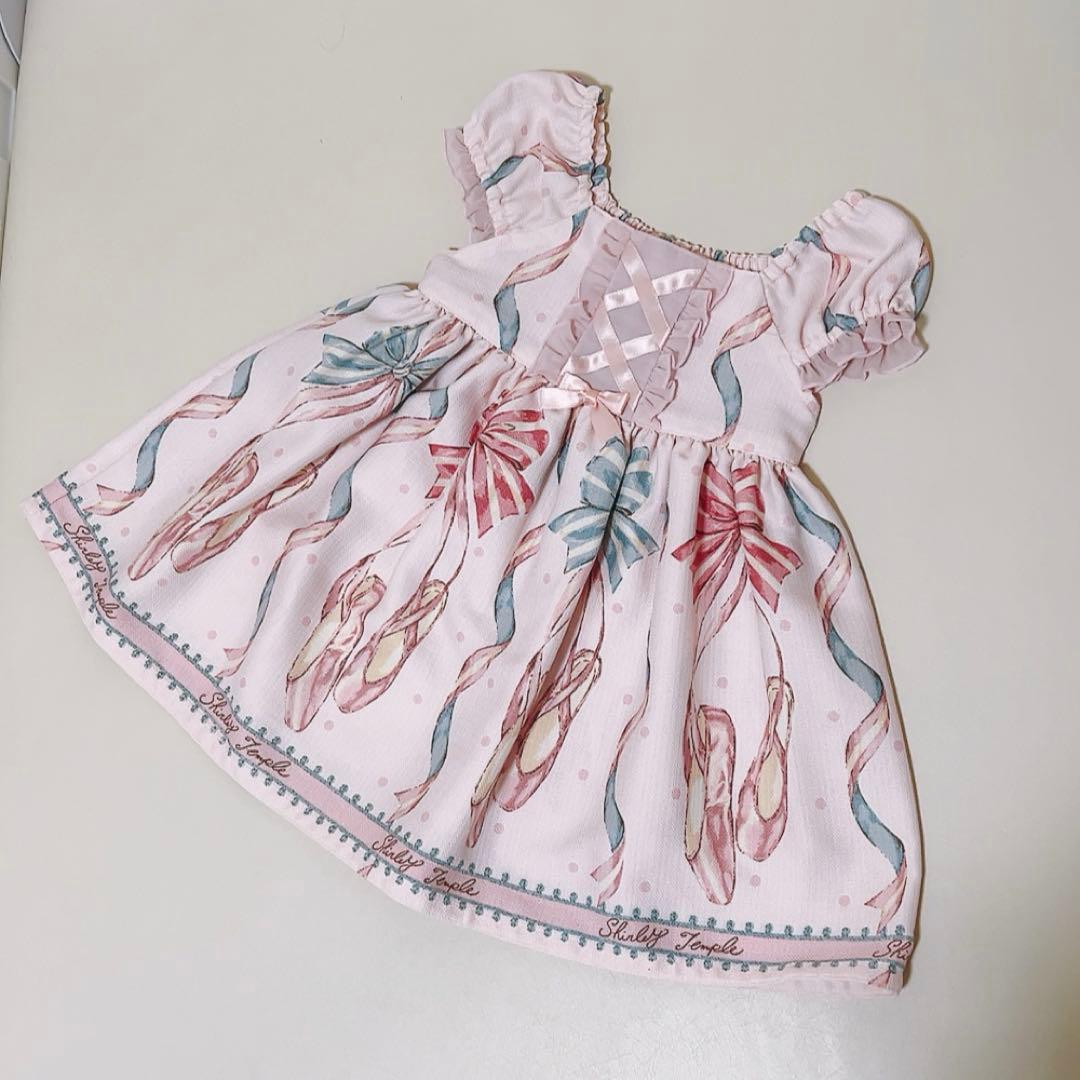 【美品】シャーリーテンプル バレリーナ トゥシューズ ワンピース 90