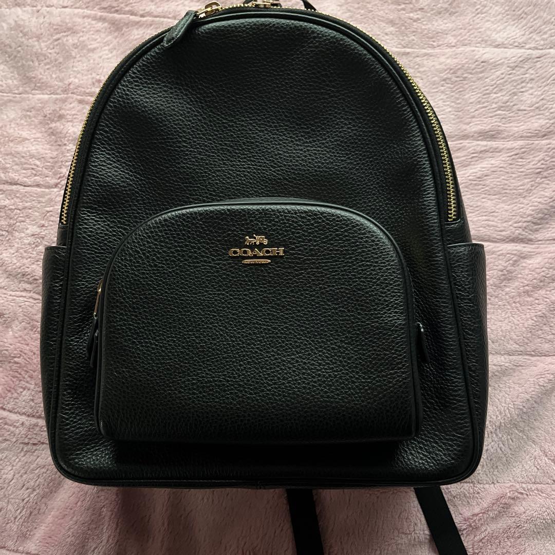 新品同様✨️COACH リュック 2層式 A4収納 ペプルドレザー 黒 袋付き 中古・古着通販】COACH (コーチ) チャーリー ペブルドレザー ミニ