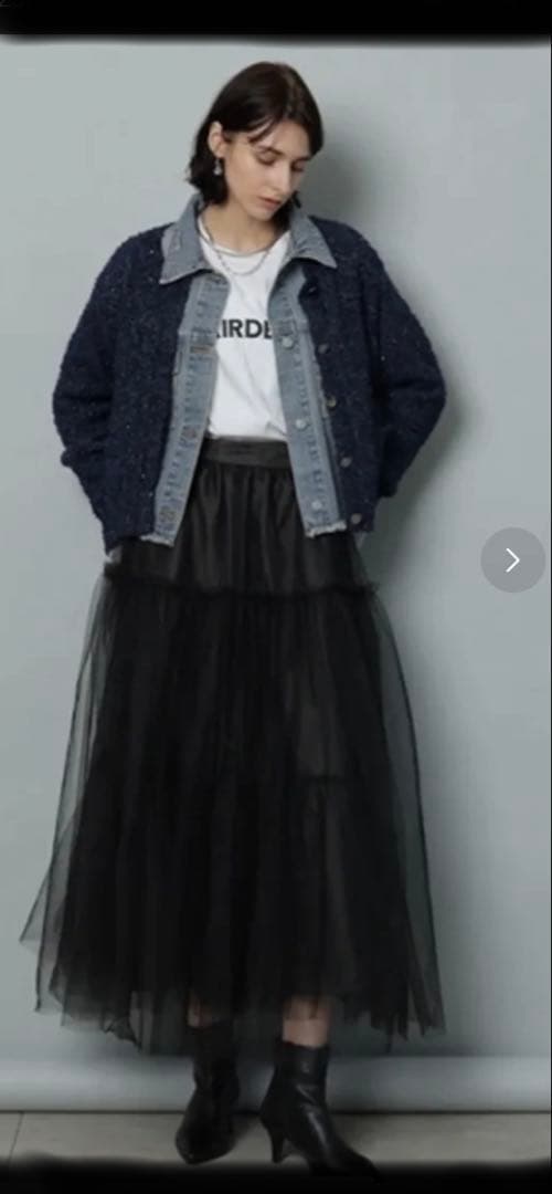 CADUNE ブラック チュールスカート CADUNE（カデュネ）の「チュールスカート（スカート）」 - WEAR