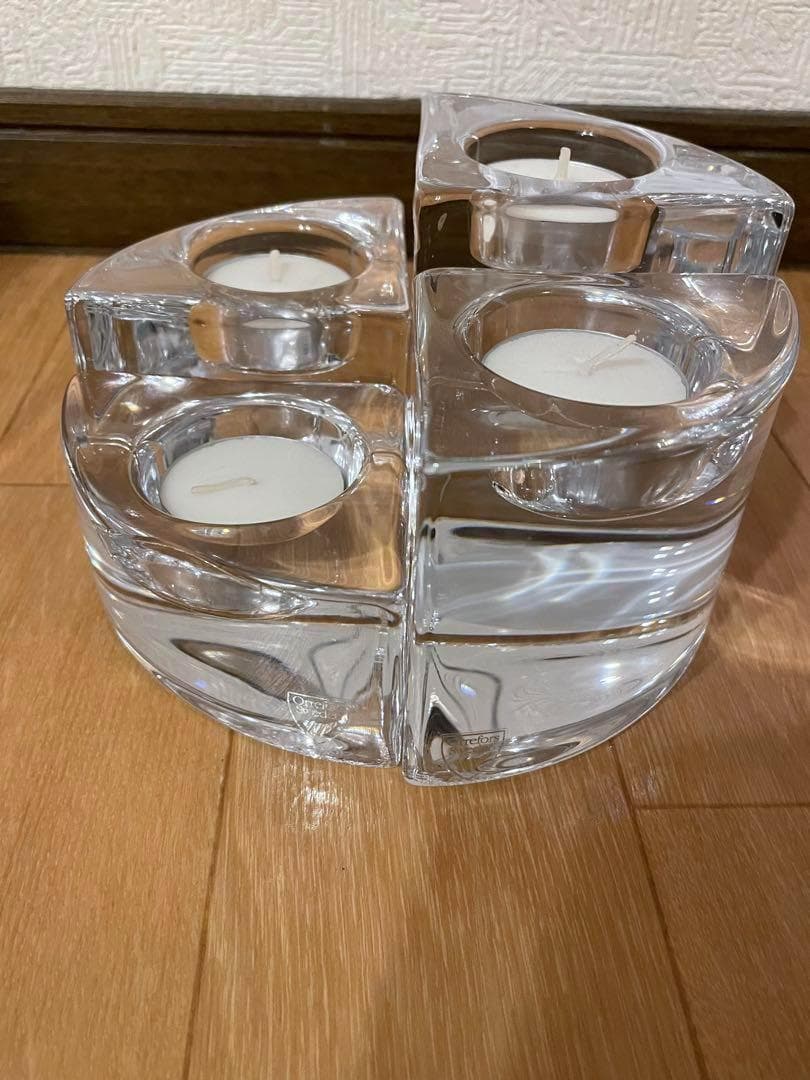 【専用箱】オレフォス キャンドルホルダー カルテット美品 Orrefors