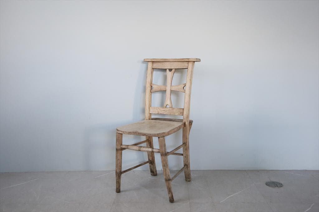 英国アンティーク木製チャペルチェア/チャーチ/ダイニングイス(91-139-2) チャーチチェア ハイバック チャペル 教会 木製 椅子 英国アンティーク