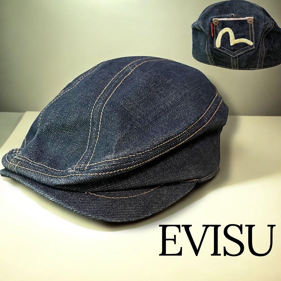EVISU エヴィス デニムハンチング帽 Mカモメポケット キャップ 日本製