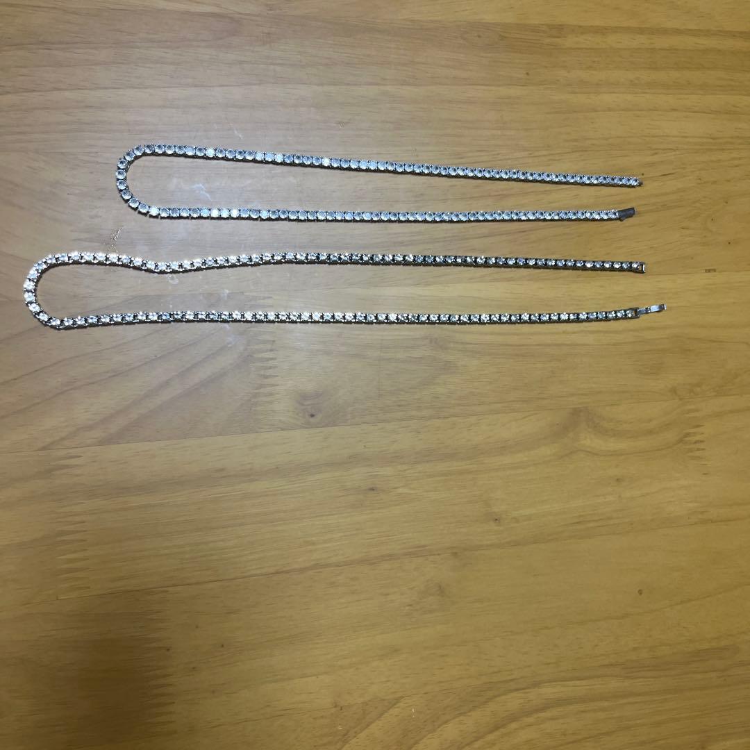 モアサナイト ネックレス 60センチ シルバー925 テニスチェーン 50cm