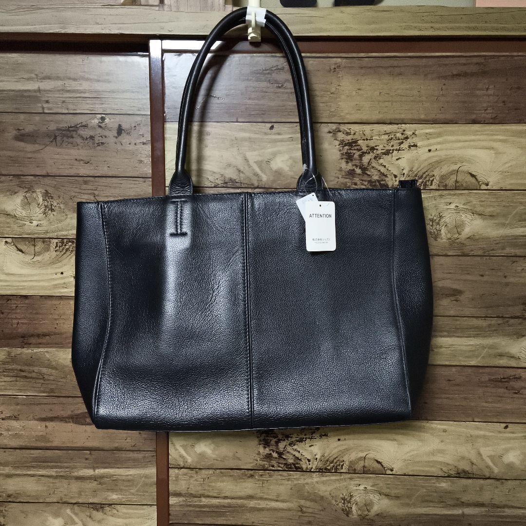 た*け様 SHIPS ☆新品未使用☆レザートート牛革 黒