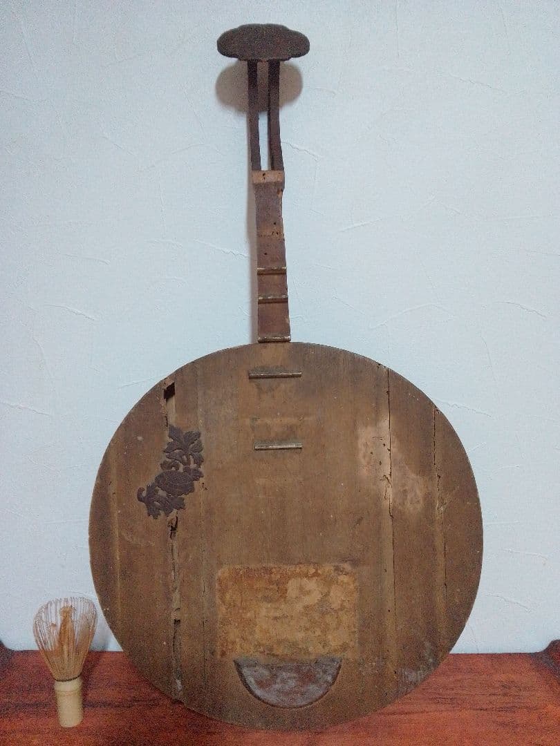骨董 中国 古楽器 月琴 唐木棹 中国琵琶 時代 弦楽器