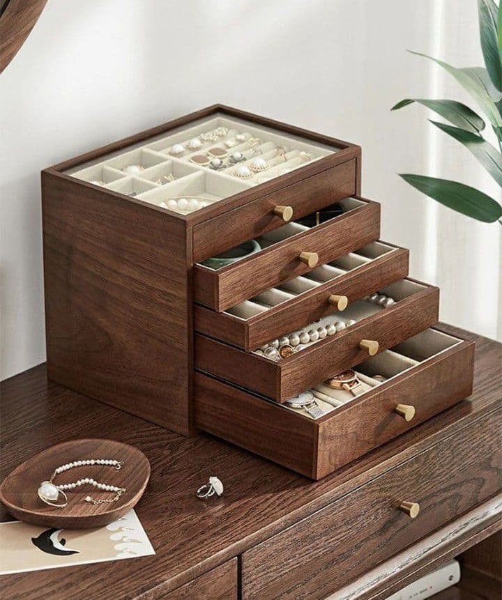 木製アクセサリーケース 5段引き出し 新品未使用