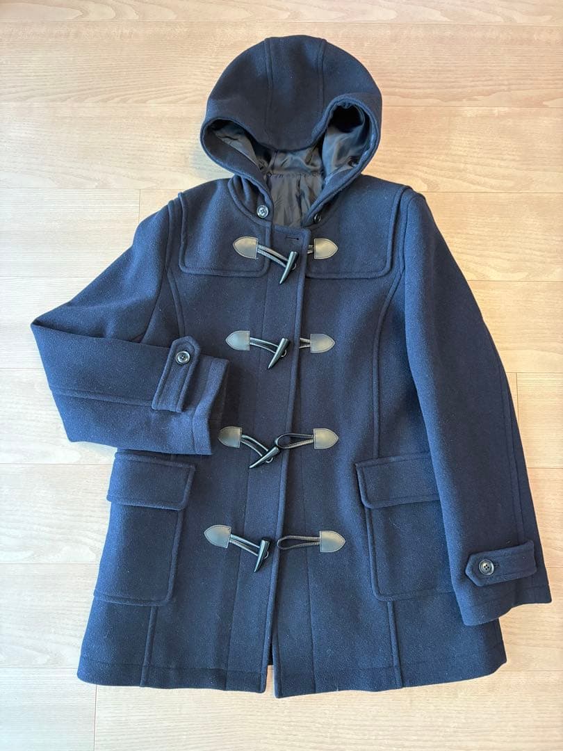 EASTBOY フード付きダッフルコート ネイビー