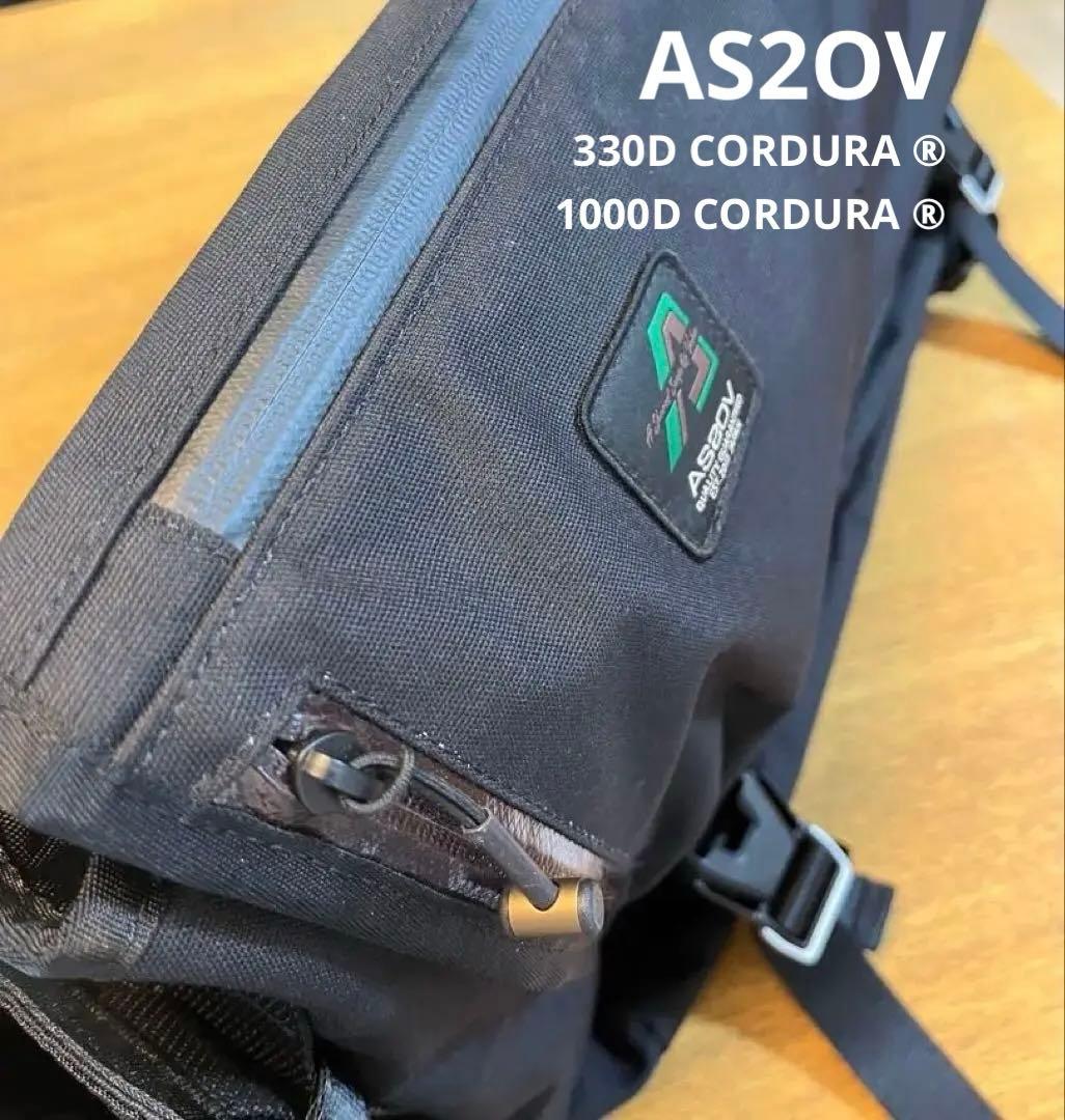 アッソブ メッセンジャーバッグ B4 30L 耐水 軽量 日本製 AS2OV AS2OV（アッソブ） メッセンジャーバッグ/カーキ メンズ 330×1000D