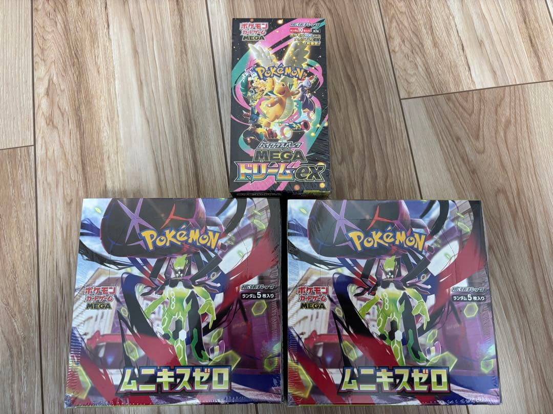 MEGAドリーム ムニキスゼロ シュリンク付き 3BOXセット ポケモンカード ポケカ ムニキスゼロ シュリンク付き未開封box 3box