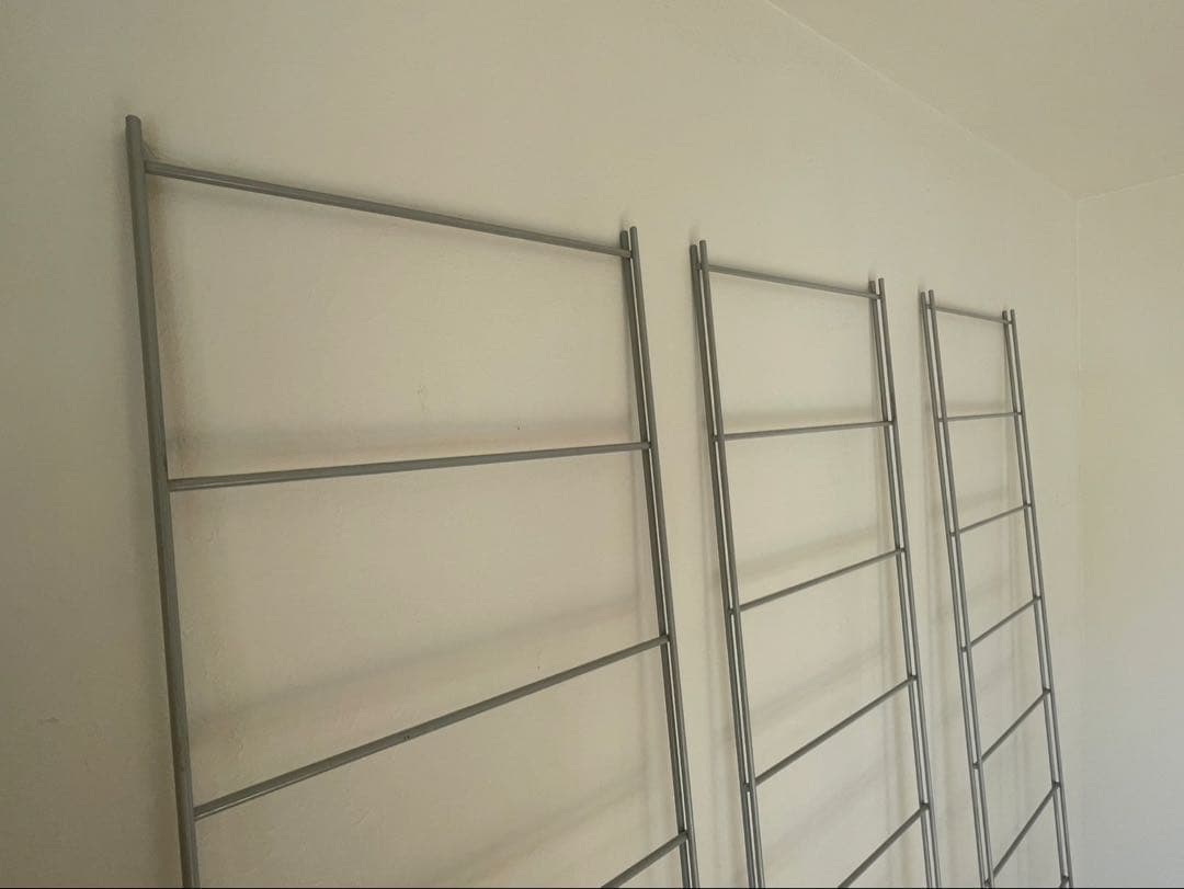 無印良品 スチールユニットシェルフ 帆立212.5cm 3本 ワードローブバー