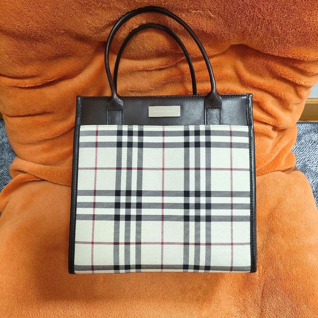 美品 バーバリー ハンドバッグ ノバチェック トートバッグ BURBERRY