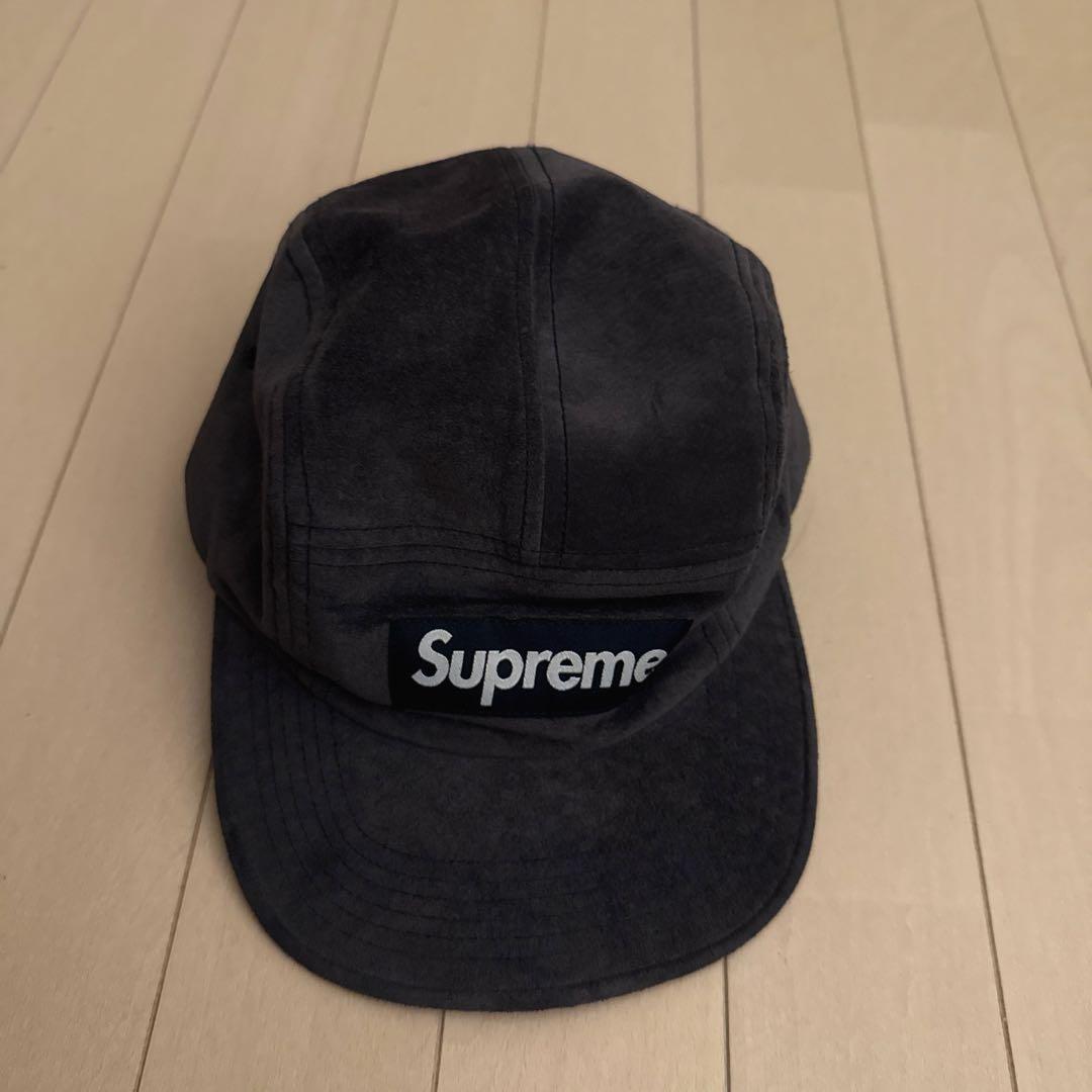 supremeキャップ レア ネイビー／黒