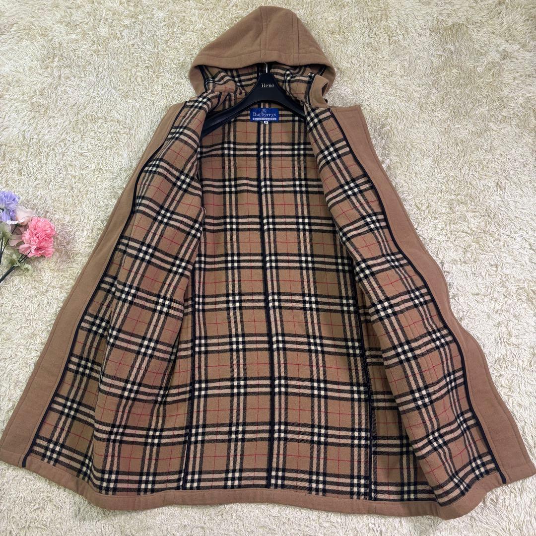 バーバリーズ ビンテージ ノバチェック ウール ダッフルコート 38