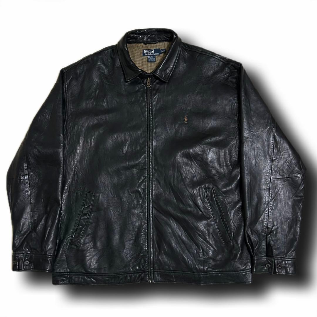 希少 リアムギャラガー着 90s Ralph Lauren レザージャケット - メルカリ
