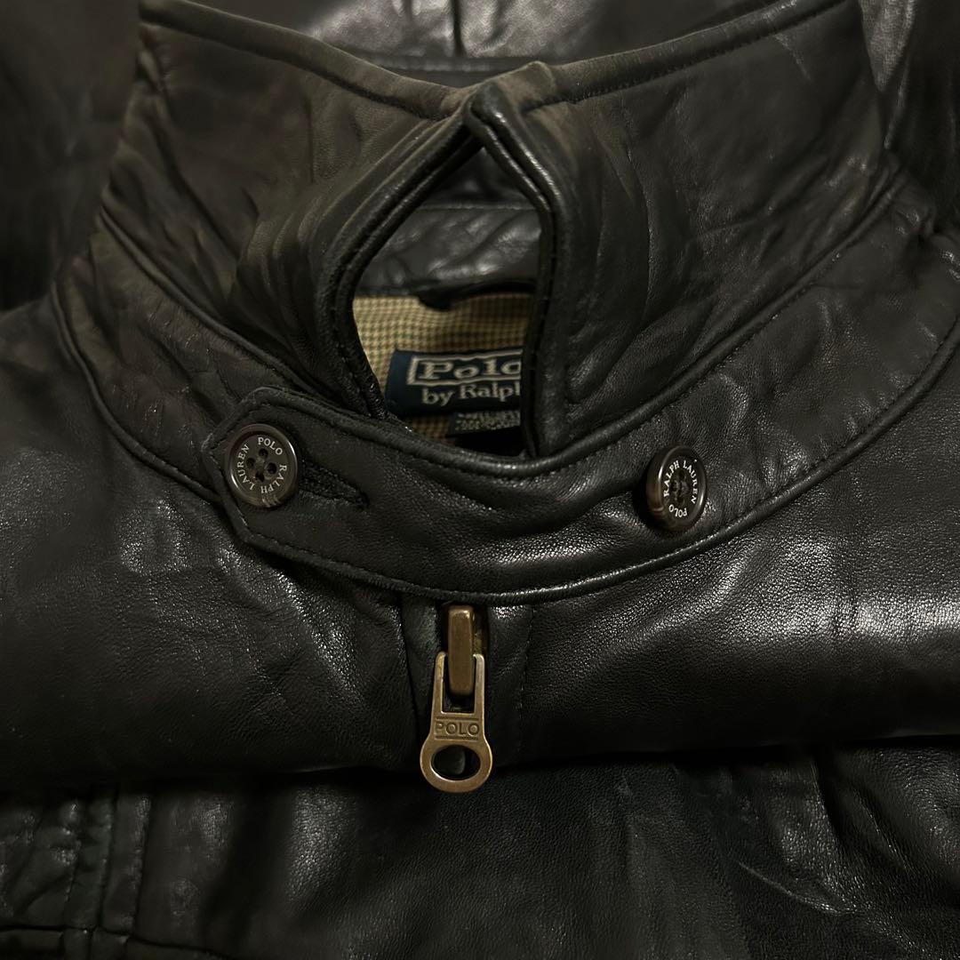 希少 リアムギャラガー着 90s Ralph Lauren レザージャケット - メルカリ