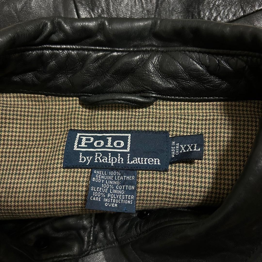 希少 リアムギャラガー着 90s Ralph Lauren レザージャケット - メルカリ