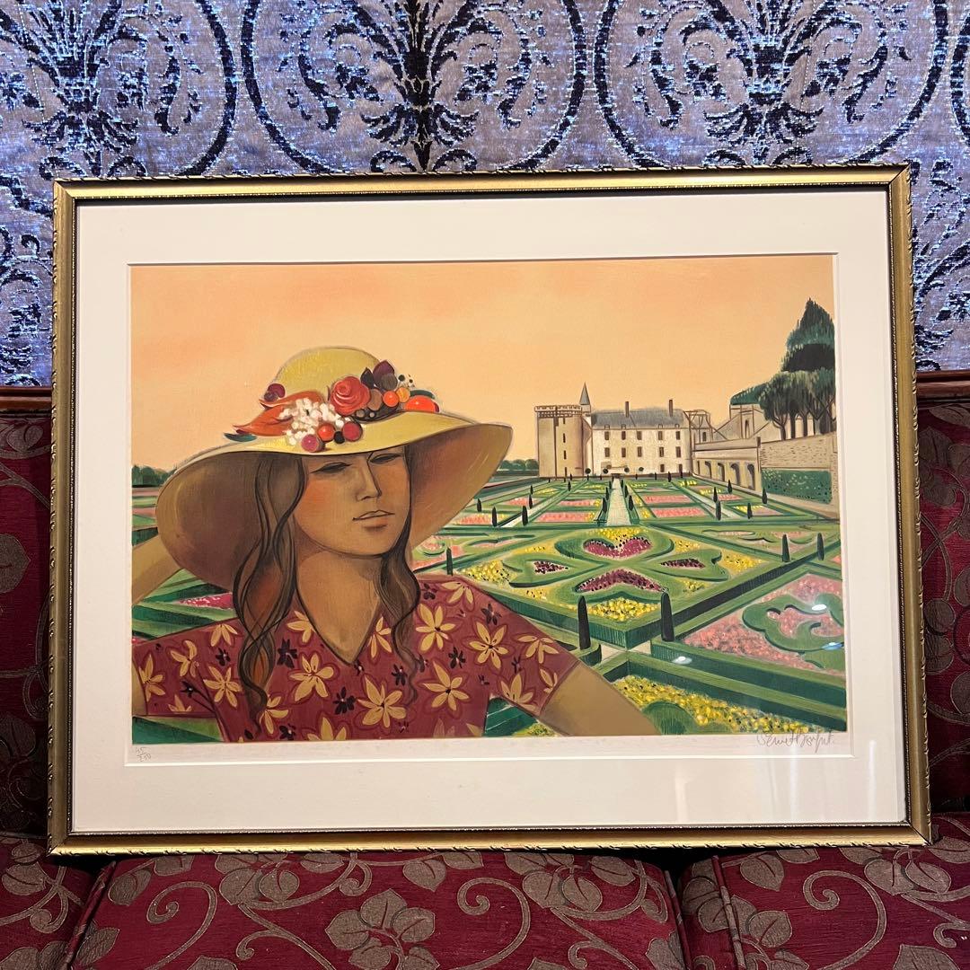 版画 Robert Vernet Bonfort Chateau andGardens