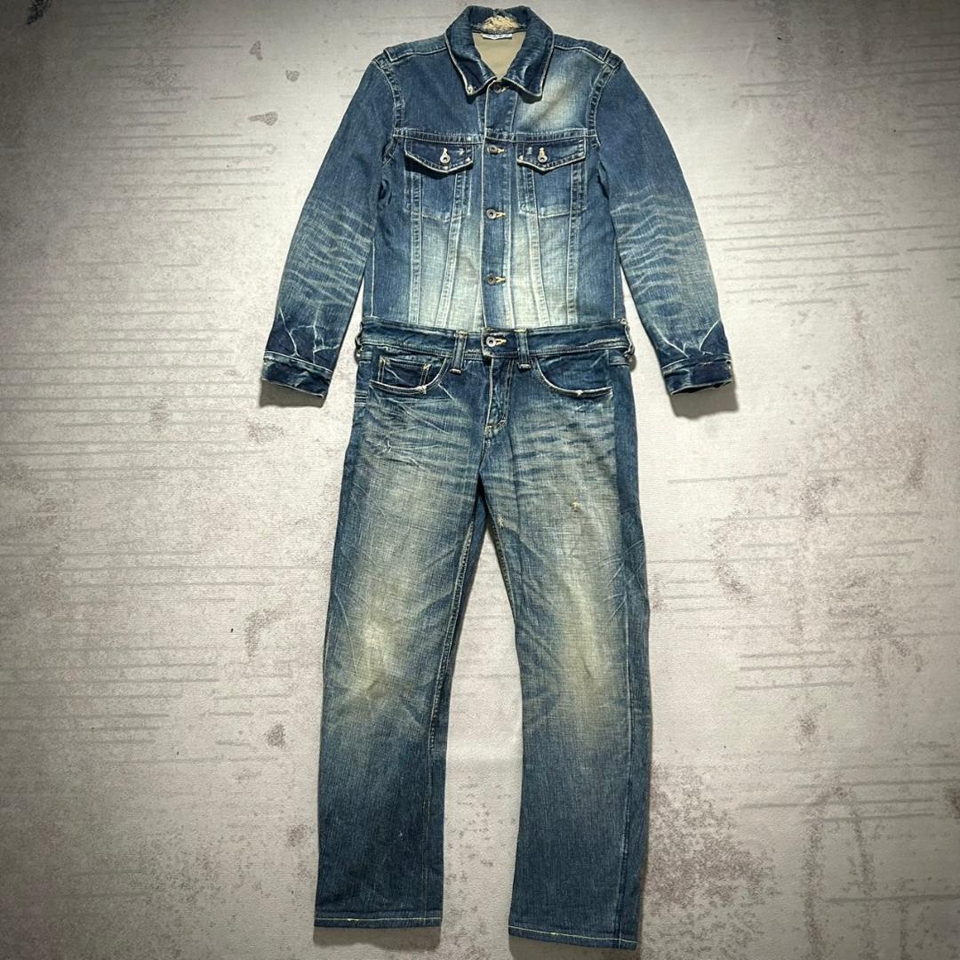 超美品 junhashimoto 入手困難 デニム つなぎ S程度