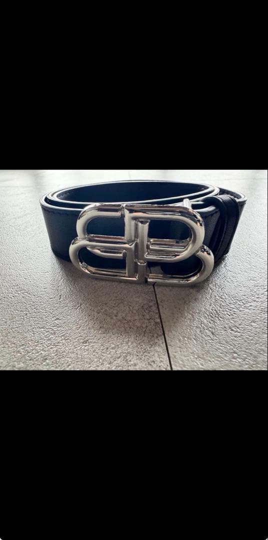 バレンシアガ　レザーベルト ブラック 110