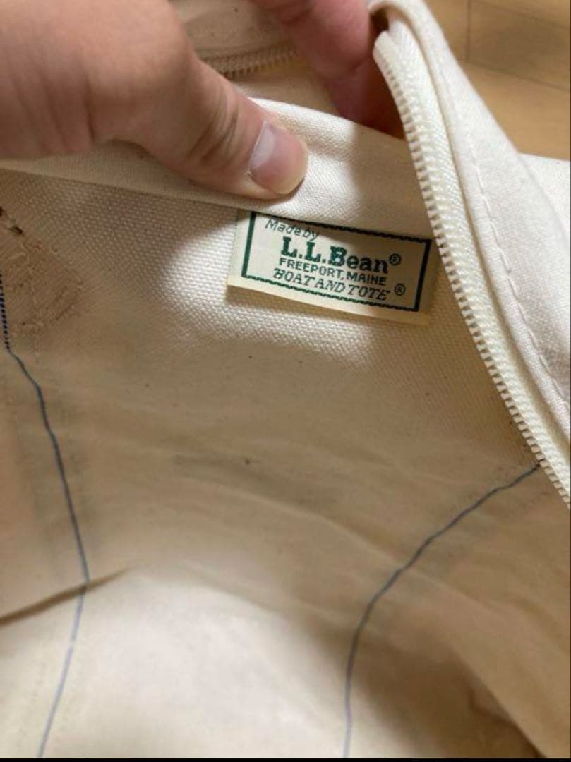 L.L.BEAN レザーハンドル　トート　バッグ　80年代　赤
