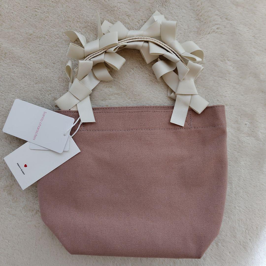 MerryJenny マロンクリーム ribbonハンドルミニトートバッグ - メルカリ