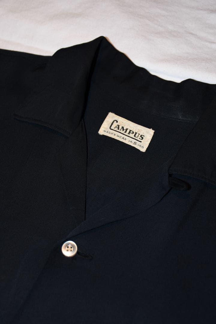 トップス 50~60s Campus Rayon Shirt ''Black''