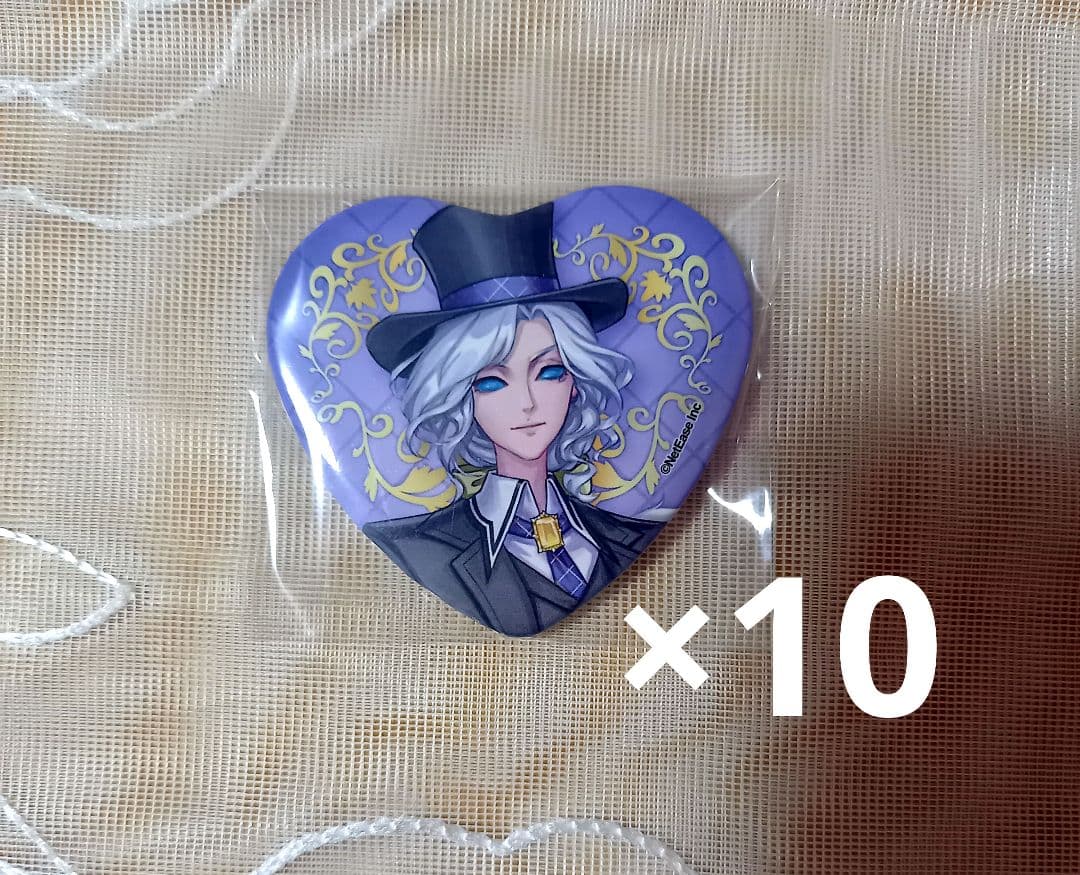 第五人格 写真家 アカデミーカフェ 制服 ハート缶バッジ 10点セット