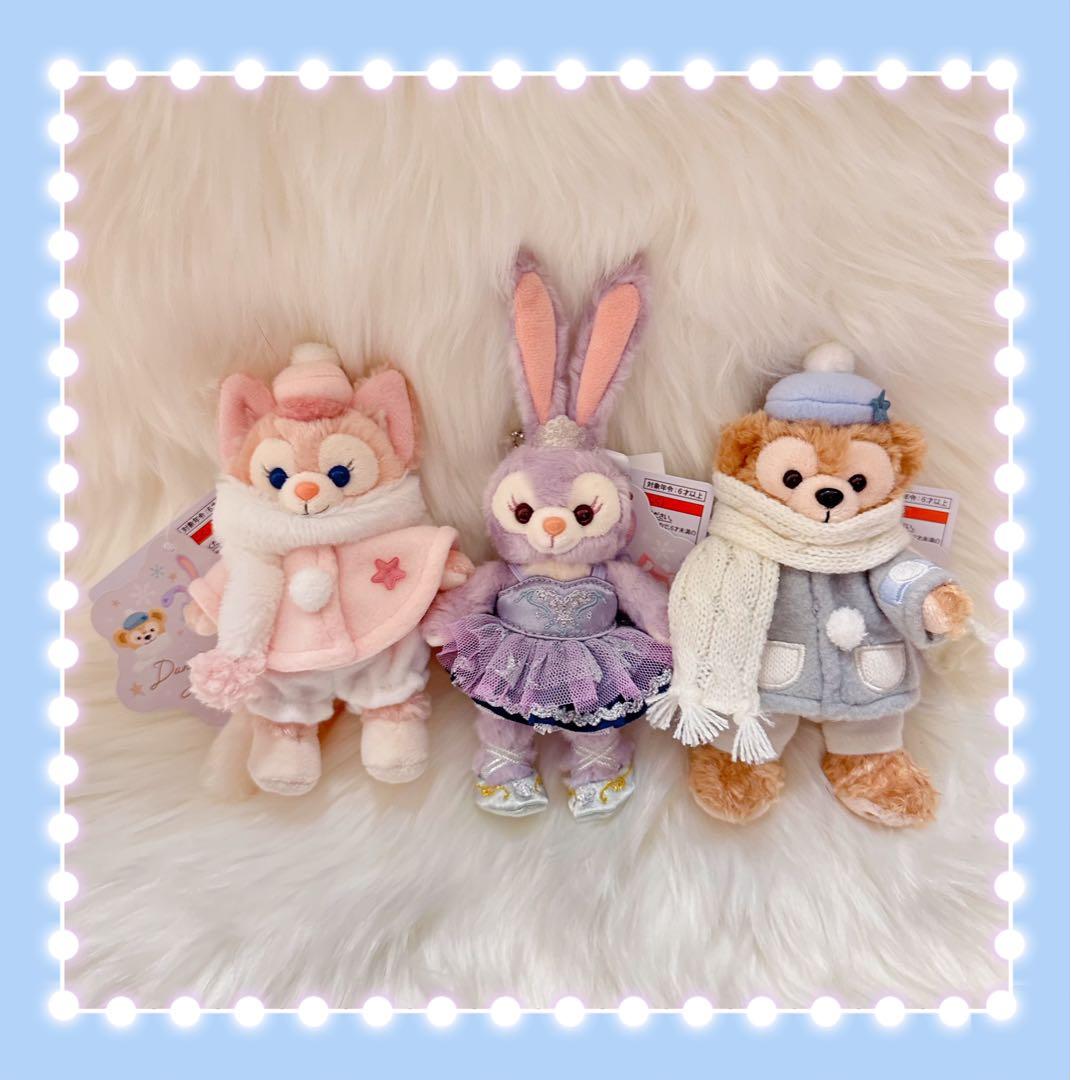 東京ディズニーシー　ダンシングスノーフレークス　ぬいぐるみバッジ　3体セット ぬいぐるみバッジ！東京ディズニーシー“ダッフィー＆フレンズの