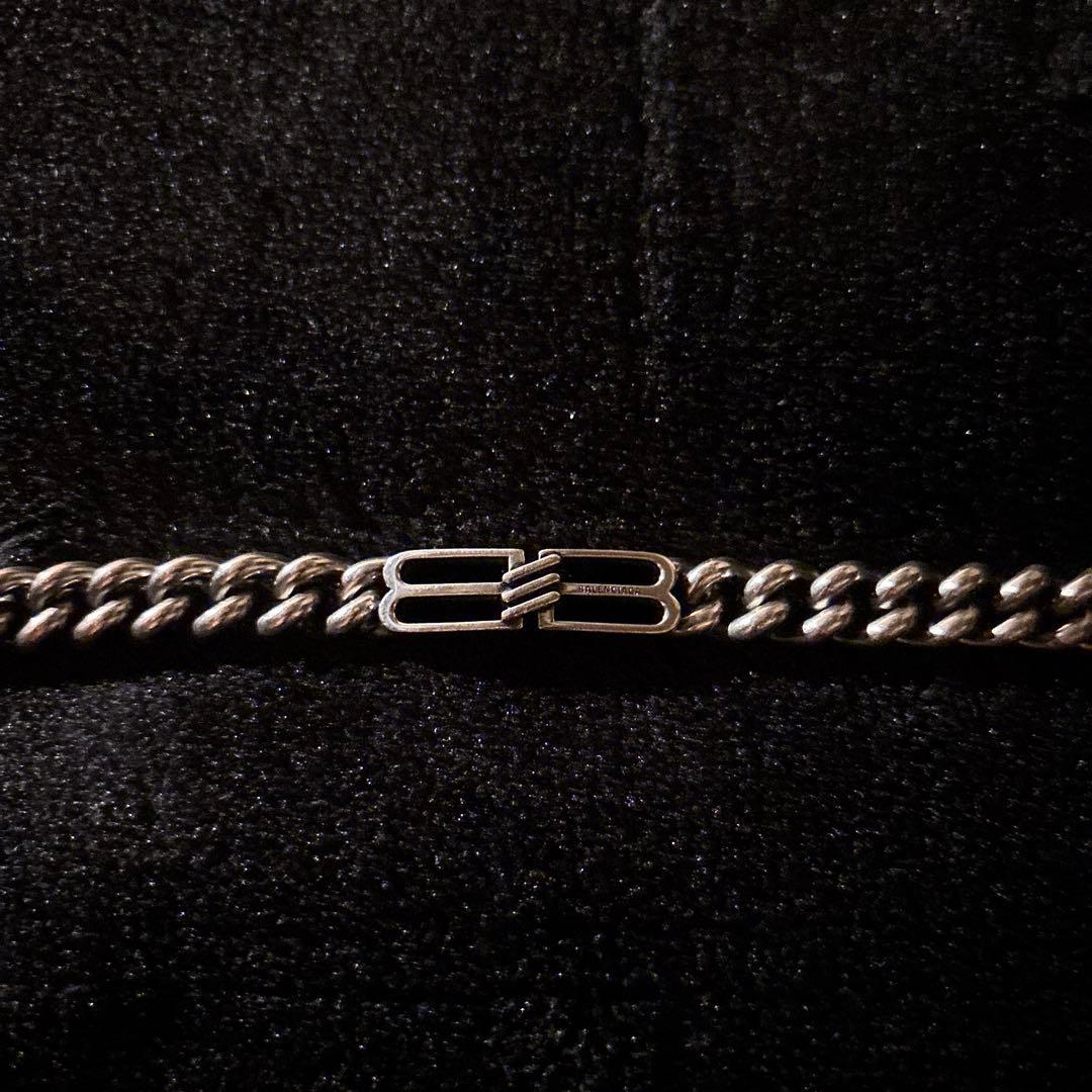 あ*様 BALENCIAGA シルバーメタルチェーンブレスレット