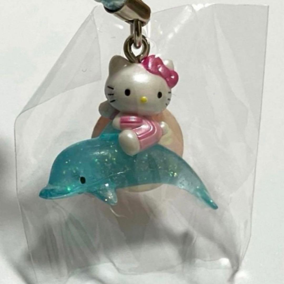 未使用】ハローキティ オーロラねつけ 根付け ドルフィン イルカ