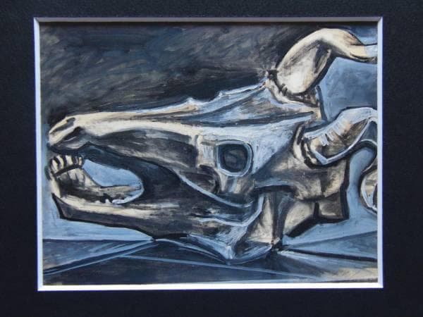 パブロ・ピカソ、【牡羊の頭蓋骨】、希少画集画、新品高級額・額装付