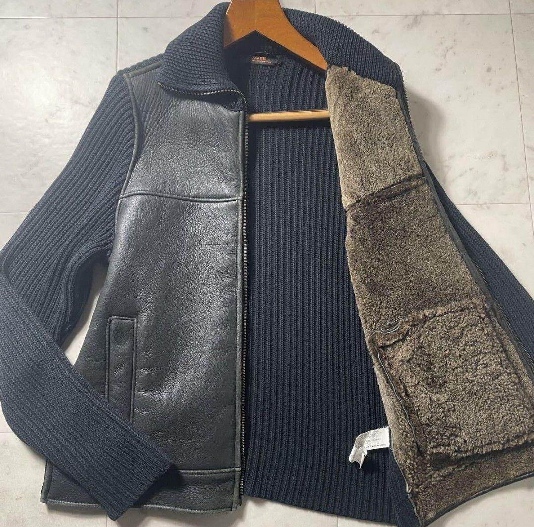 ZARA MAN リアルムートン レザージャケット ブルゾン 希少 ZARA（レザージャケット）のフリマアイテム一覧