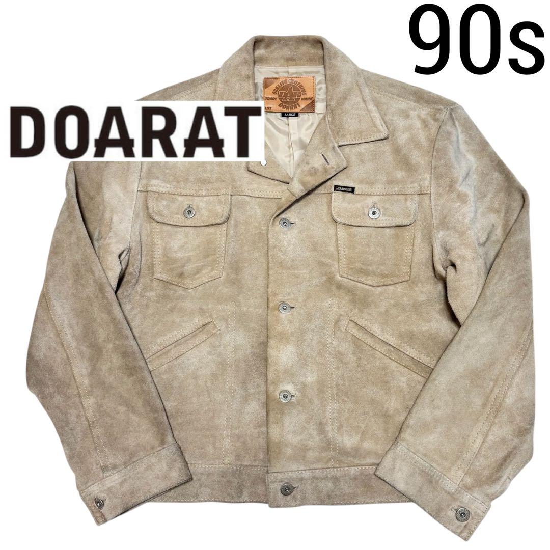 90s 初期 DOARAT スエードレザー 本革 ジャケット ロデオ トラッカー 90s 初期 DOARAT スエードレザー 本革 ジャケット ロデオ トラッカー