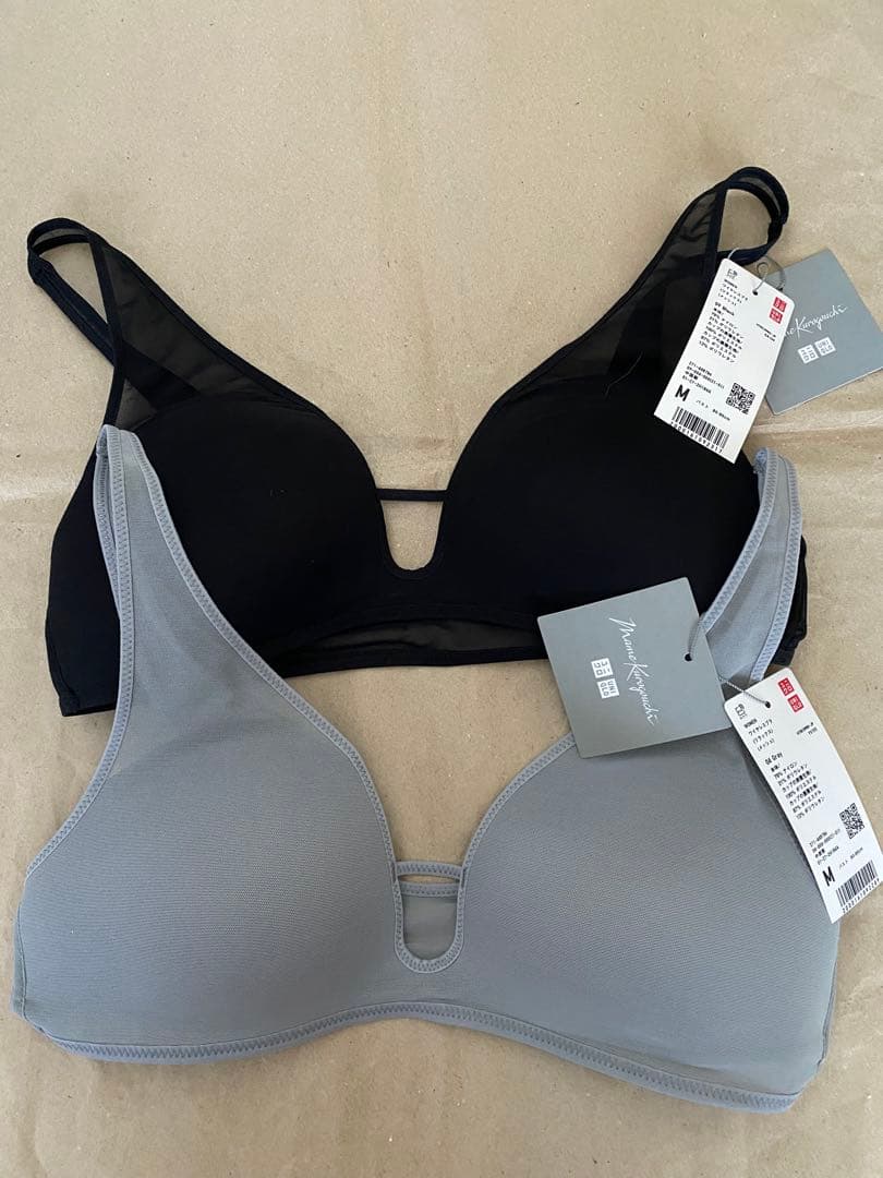 ユニクロ　マメクロゴウチ　ワイヤレスブラリラックス　メッシュ　М 2点