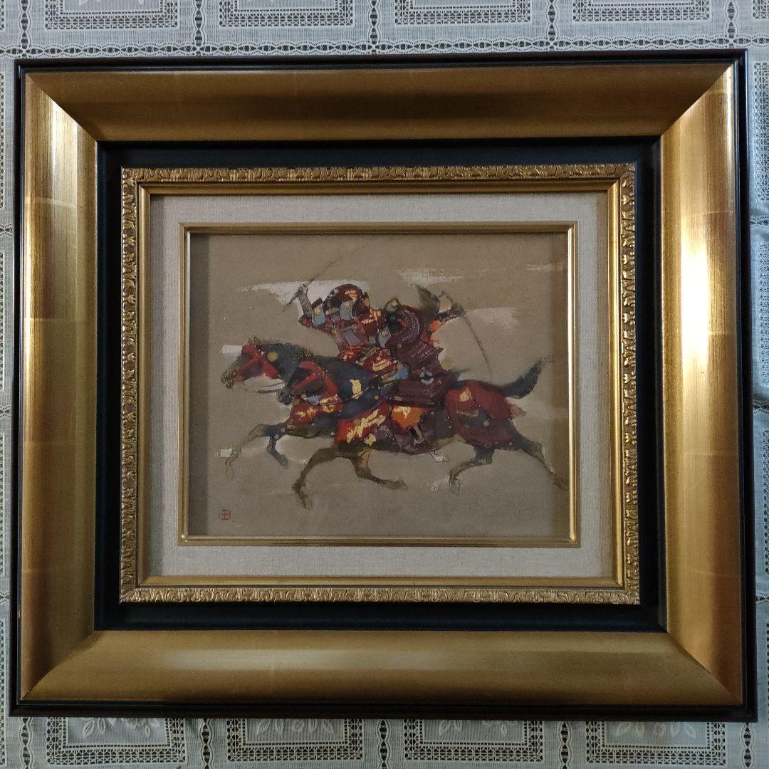 田屋幸男 油彩画 F3号『人と馬』、共シール額装品 - メルカリ