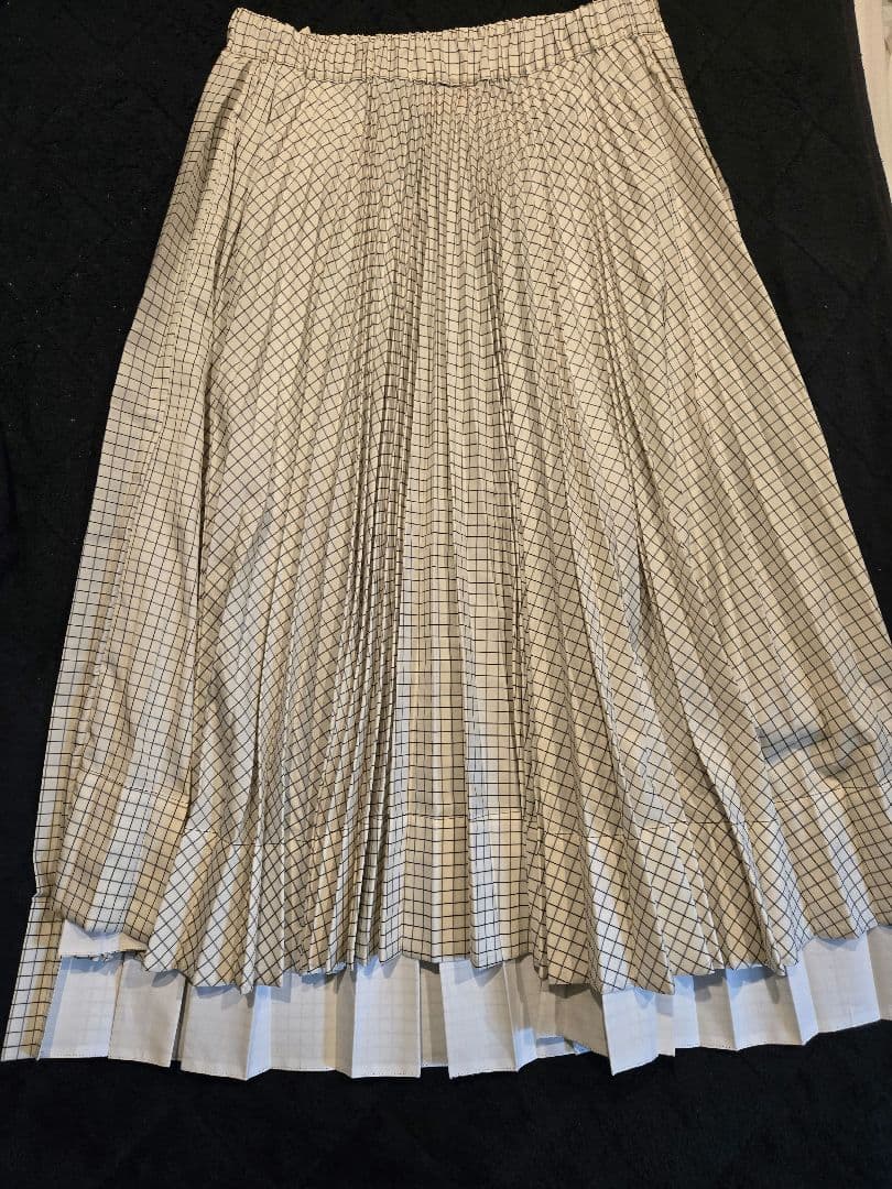 plan c チェックツイルプリーツスカート - スカートクラシック
