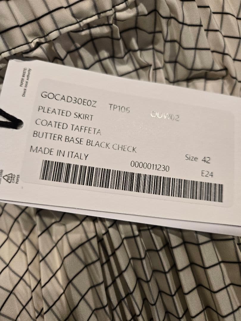 plan c チェックツイルプリーツスカート - スカートクラシック