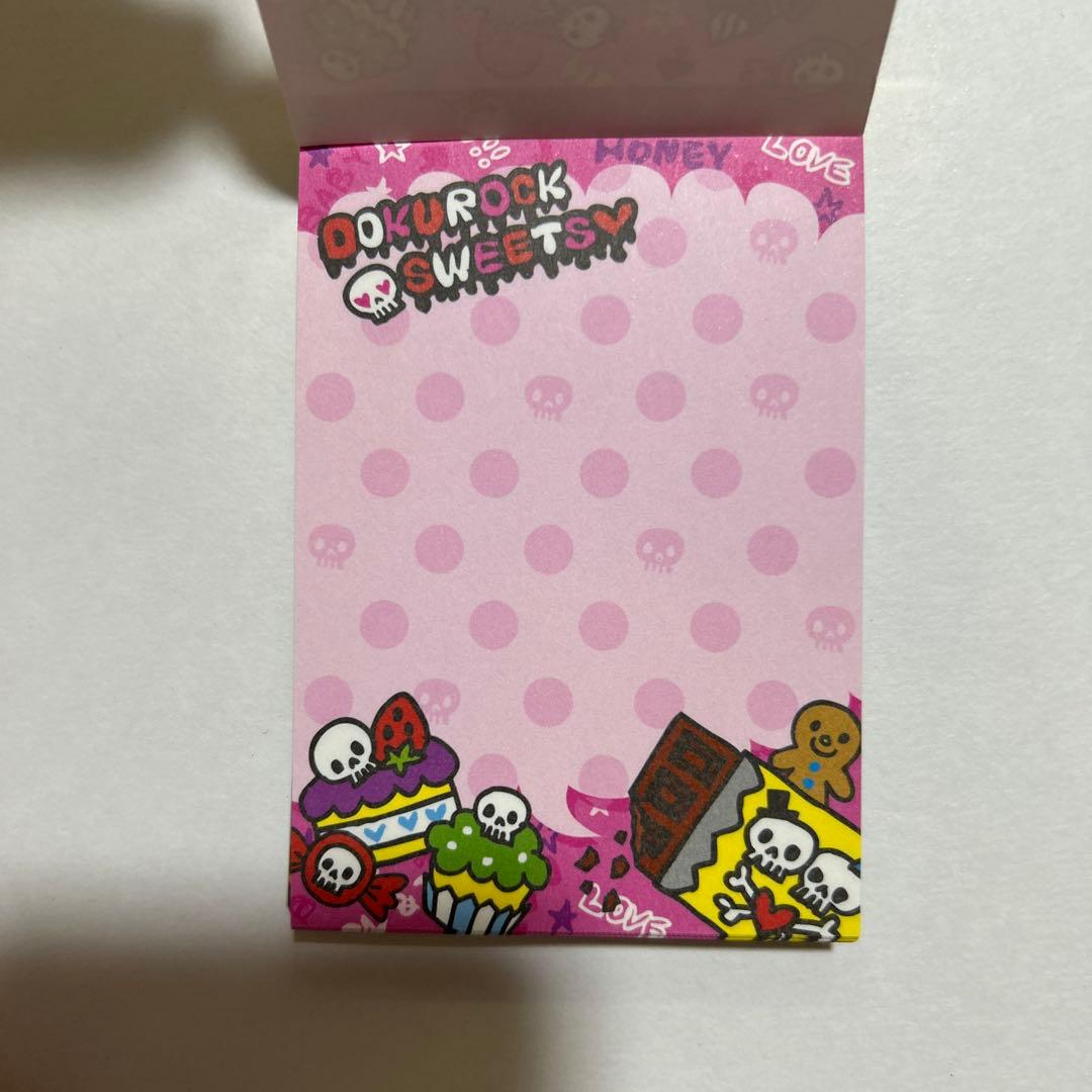 平成レトロ DOKUROCK SWEETS ドクロ ミニメモ メモ帳 - メルカリ