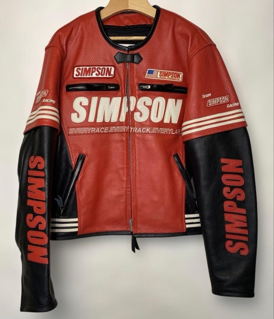 シンプソン　牛革レザージャケット　状態良好　LL