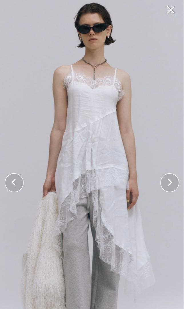 トップス josemoon/ASYMMETRY LACE CAMISOLE